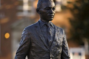 The James H. Meredith statue on the campus of the University of Mississippi in Oxford, Miss. Photo by Wesley Hitt/Getty