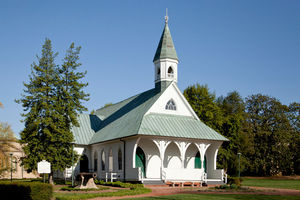 Confederate Memorial Chapel is one of two surviving buildings from the time when a home for Confederate veterans operated at the eventual site of the Virginia Museum of Fine Arts.