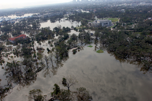 New Orleans, LA--Aerial views of damage caused from Hurricane Katrina the day after the  hurricane hit August 30, 2005. Photo by Jocelyn Augustino/FEMA