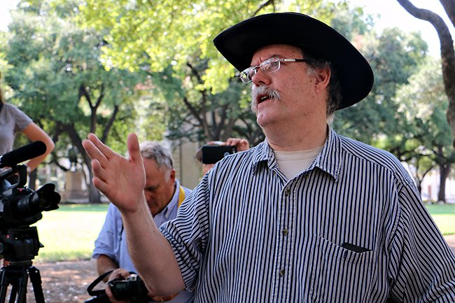 Kirk Lyons filed a plea to set up another hearing in the Jefferson Davis stature case last week. Photo Credit: Joshua Guerra | Daily Texan Staff