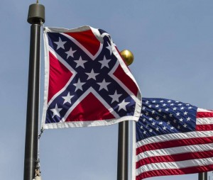 The flag of the Confederate States of America once flew with other flags at Veterans Memorial Park in Wichita. (June 23, 2015) Mike Hutmacher File photo
