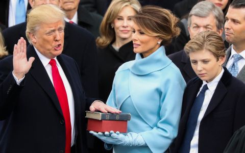 Trump Swears In on Family, Lincoln Bible