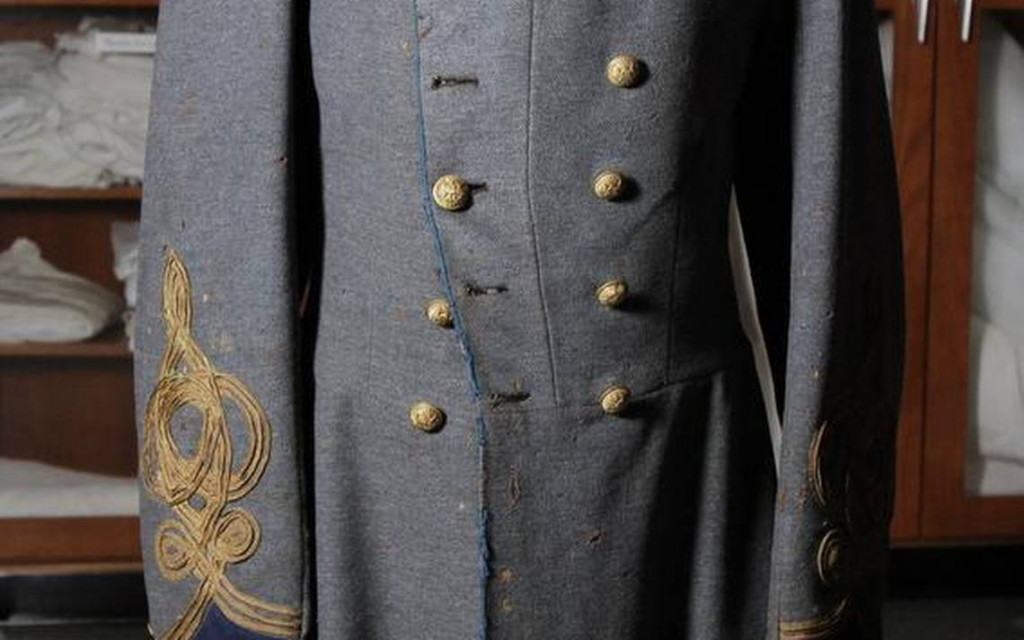 A Civil War coat worn by Confederate soldier Col. Collett Leventhorpe. A Civil War coat worn by Confederate soldier Col. Collett Leventhorpe. Chris Seward File photo