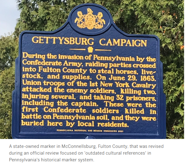 Pennsylvania Revises Confederate Markers, Recasts Forces As ‘Enemy’ Soldiers
