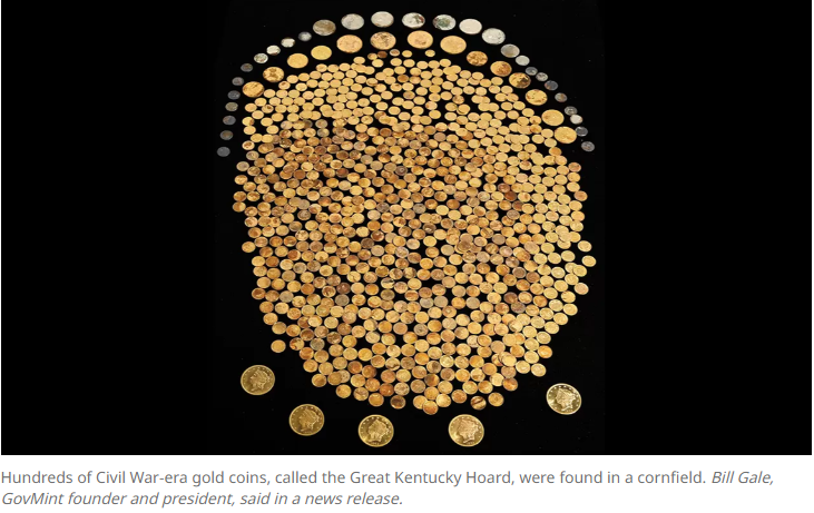 Kentucky Farmer Discovers Civil War Gold Coin Hoard