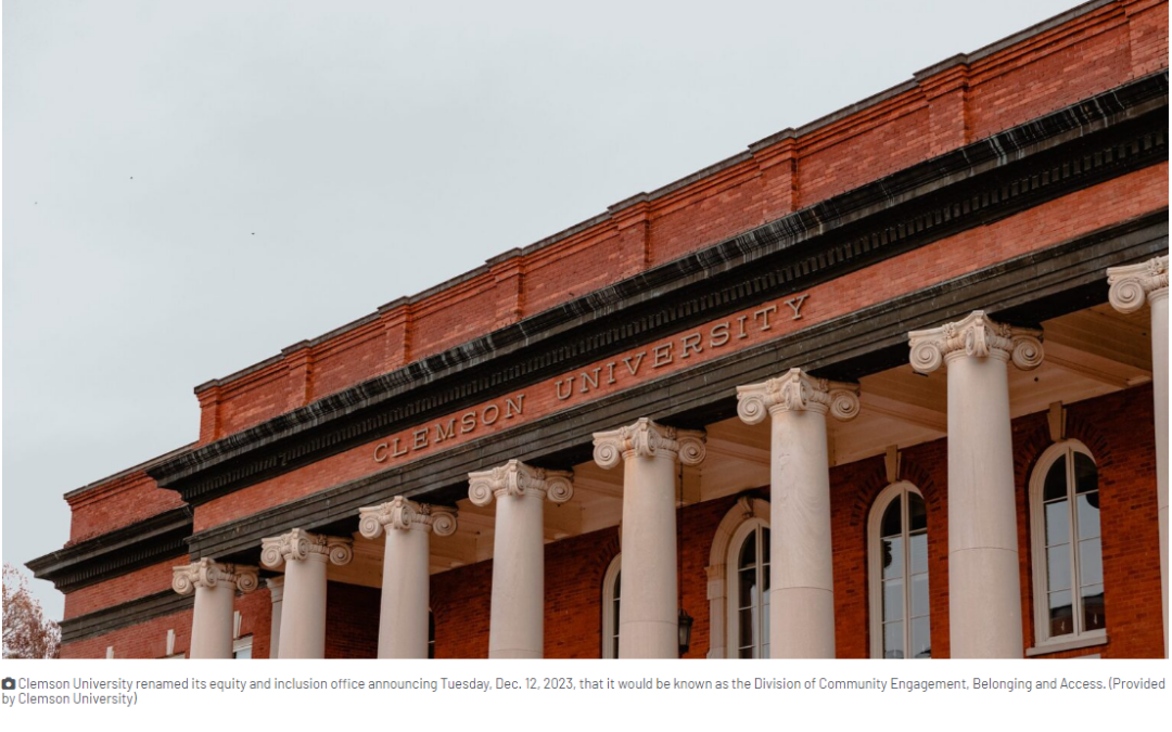 Clemson becomes second SC university to rename equity and inclusion office